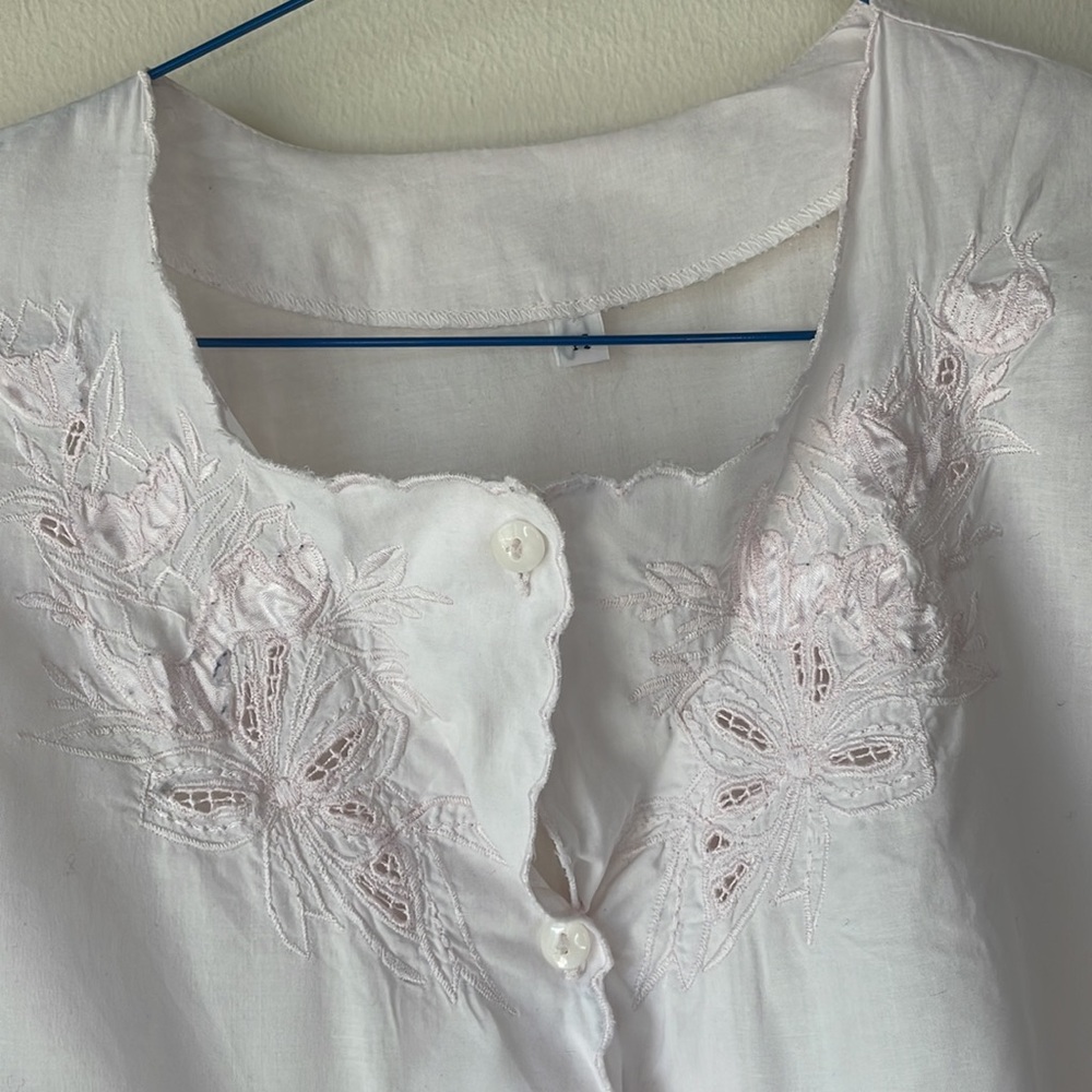 Embroidered Collared Button Up - image 4